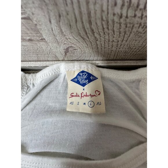 Wild Blue Womens Sz L Tank Top Go Out There And Adventure Cowgirl Boots Western - Picture 4 of 7